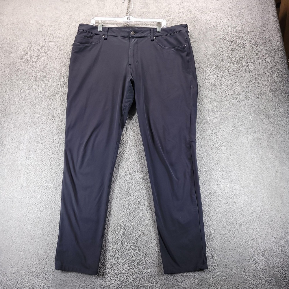 Lululemon Pants Mens 38x32 Gray ABC Slim Chino Stretch Travel Office Work Casual
